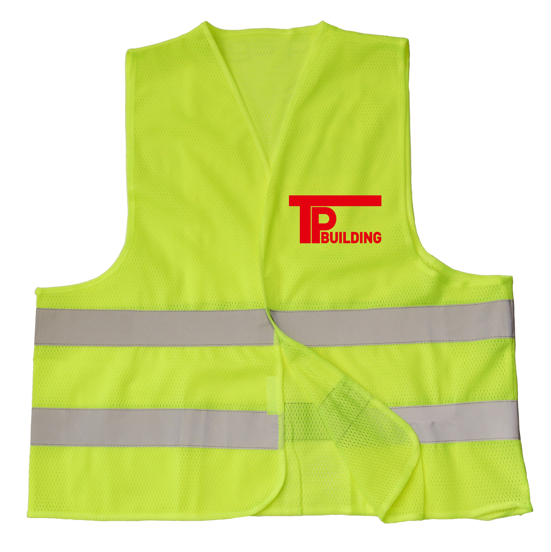 Przewiewna siateczkowa kamizelka ostrzegawcza z logo BHP na lato