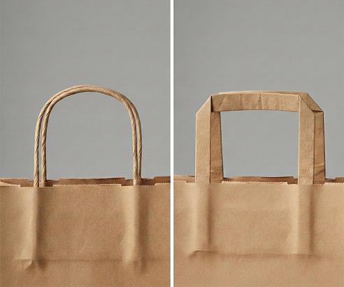 Porównanie uchwytu skręcanego i płaskiego w torbie cateringowej