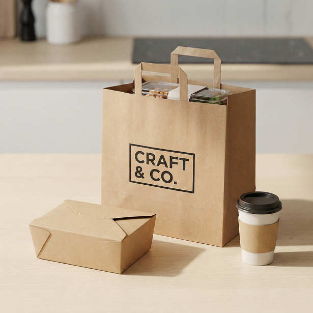 Przykład nadruku na torbie cateringowej