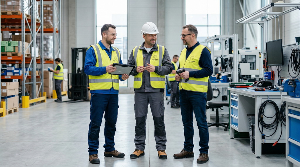 amizelki odblaskowe z logo dla pracowników budowy, magazynu i serwisu