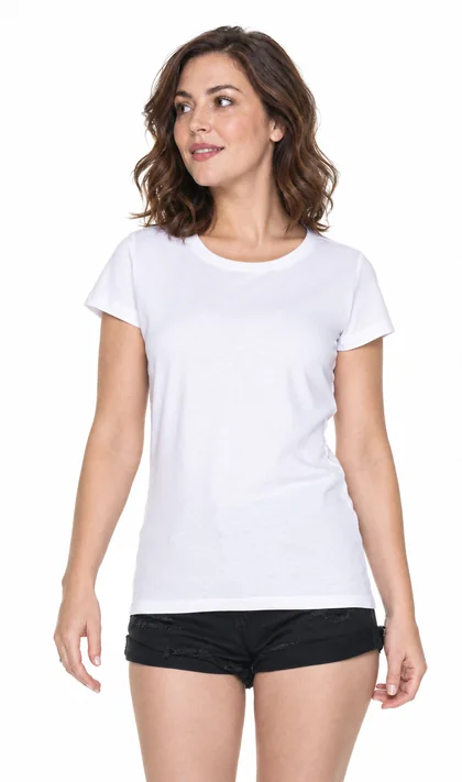 Koszulka damska Promostars Ladies' Heavy (22160) biała — model do nadruku logo firmy