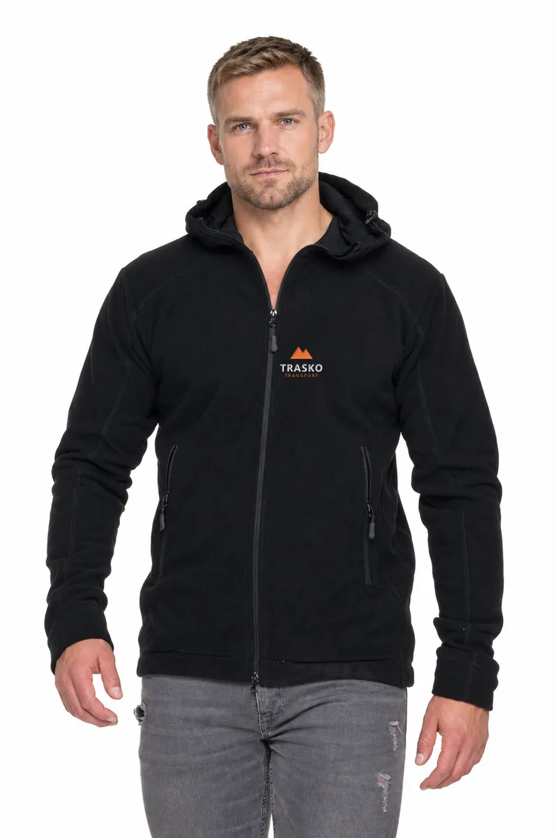 Polar Trek (czarny) z haftem logo na piersi — przykładowe logo TRASKO, zdjęcie poglądowe